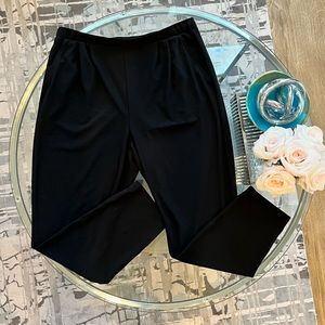 Leith Pleat Front Trousers/Pants - Black Size Large